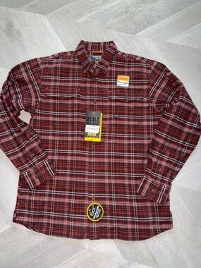 Ariat Men's Burgundy Plaid Button-Down Shirt